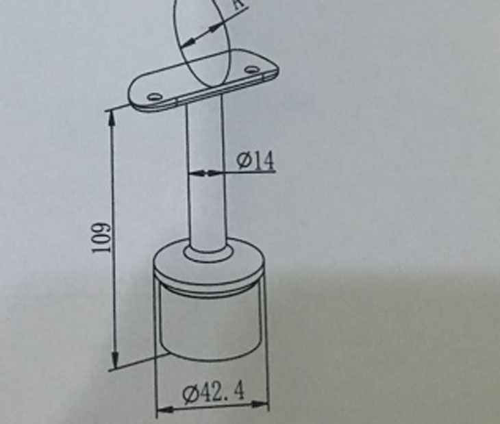 固定式直桿管托結(jié)構(gòu)圖